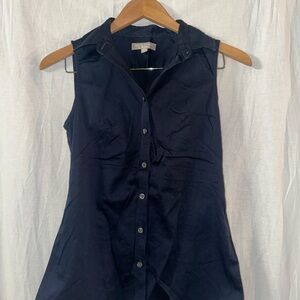 Women's Navy Sleeveless Top
